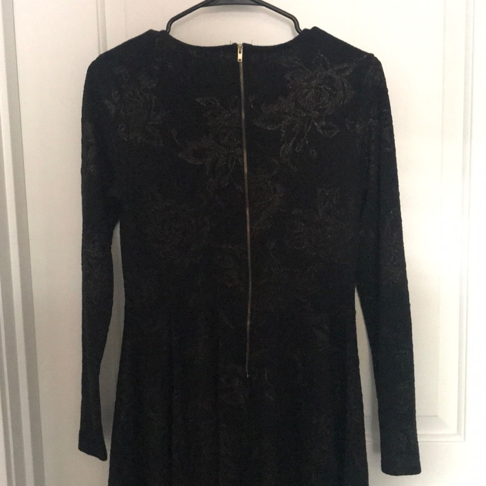 Long Sleeve Black High-Low Dress - Picture 4 of 4